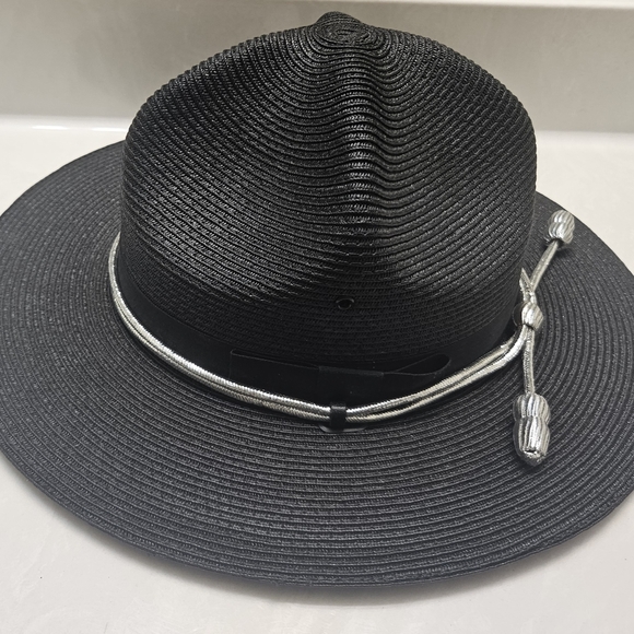 Classic Black "Major Payne" Sergant/Campaign Hat with removable hat feathers,etc - Picture 8 of 10